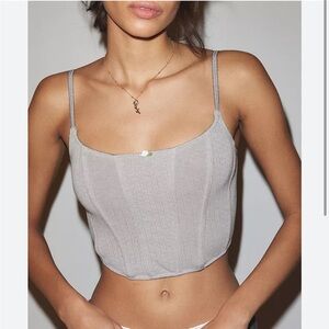 Forever 21 Lingerie Corset Top Gray 🩶